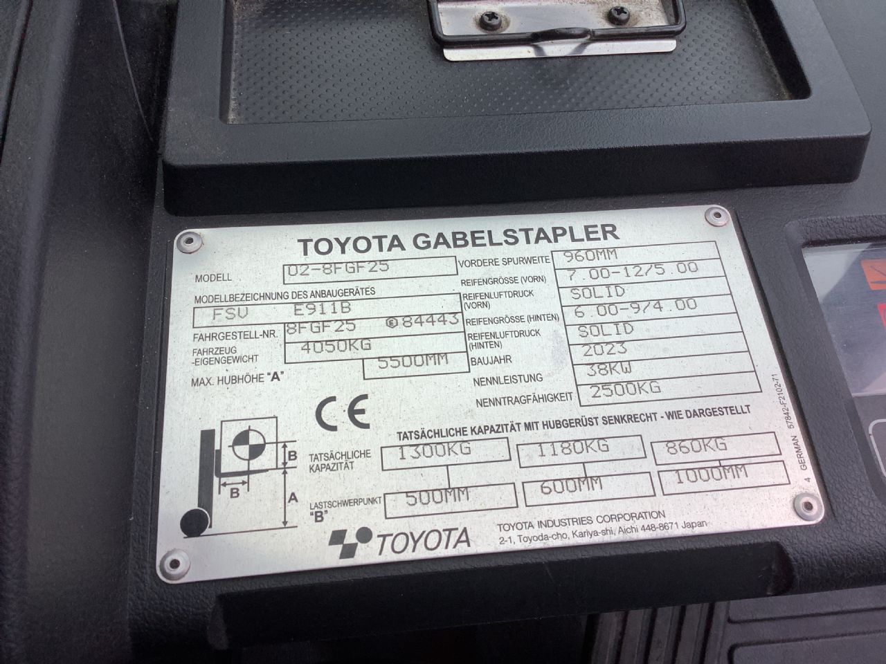 Toyota Gabelstapler Toyota Verbrenner Treibgasstapler <br>Toyota 02-8FGF25 <br>Baujahr 2023 <br>Betriebsstunden 134 <br><br>Mietkauf 452,43 €/Monat 10 Toyota Verbrenner Treibgasstapler <br>Toyota 02-8FGF25 <br>Baujahr 2023 <br>Betriebsstunden 134 <br><br>Mietkauf 452,43 €/Monat – Bild 10