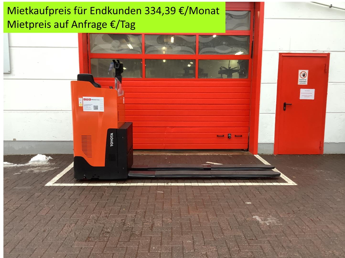 Toyota Gabelstapler Niederhubwagen <br>Toyota LSI200 <br>Baujahr 2023 <br>Betriebsstunden 16 <br><br>Mietkauf 325,29 €/Monat 2 Niederhubwagen <br>Toyota LSI200 <br>Baujahr 2023 <br>Betriebsstunden 16 <br><br>Mietkauf 325,29 €/Monat – Bild 2