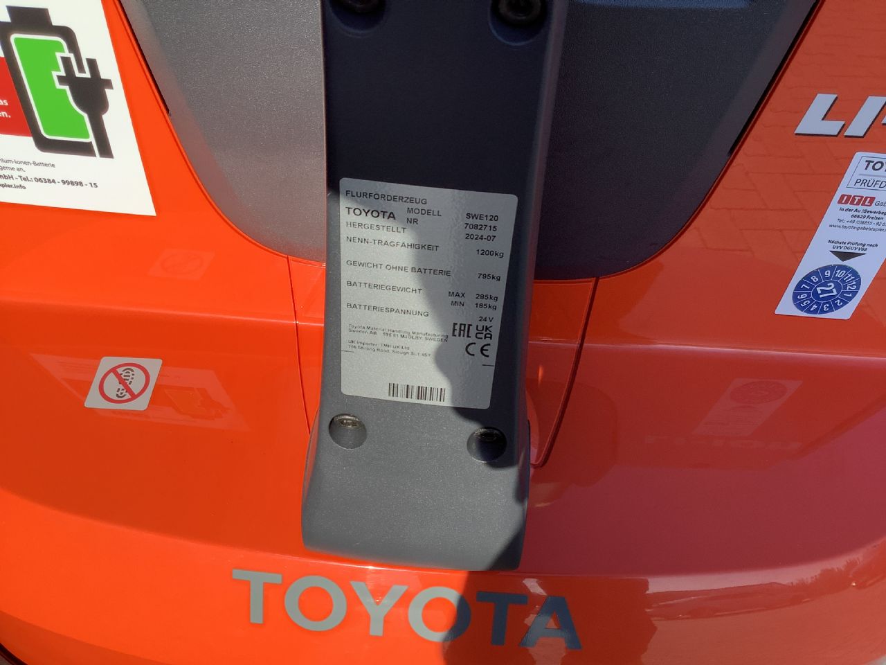 Toyota Gabelstapler Hochhubwagen <br>Toyota SWE120 <br>Baujahr 2024 <br>Betriebsstunden 186 <br><br>Mietkauf 163,47 €/Monat 10 Hochhubwagen <br>Toyota SWE120 <br>Baujahr 2024 <br>Betriebsstunden 186 <br><br>Mietkauf 163,47 €/Monat – Bild 10