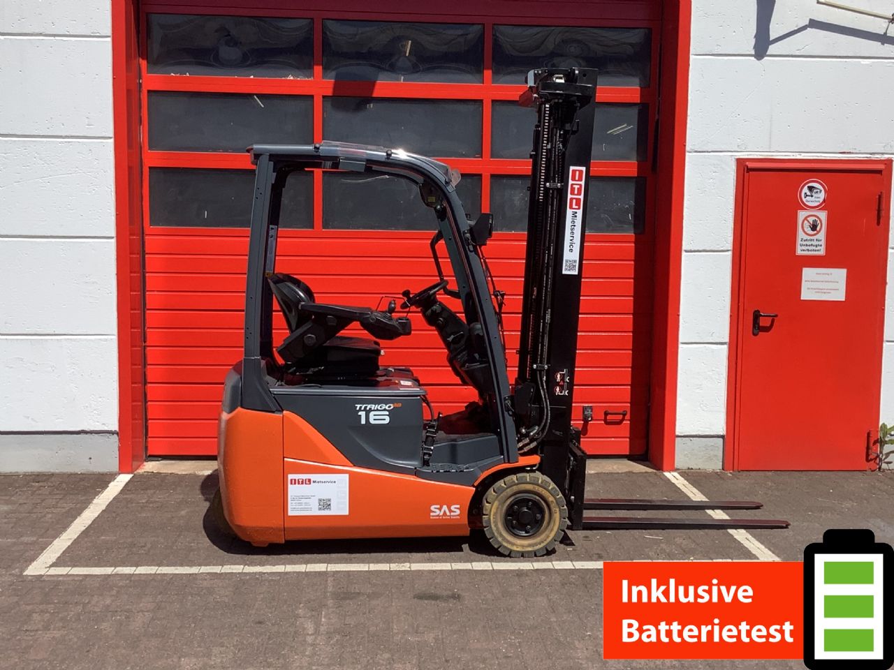 Toyota Gabelstapler Toyota Elektro 3-Rad Stapler <br>Toyota 8FBEK16T <br>Baujahr 2018 <br>Betriebsstunden 2152 <br><br>Mietkauf 288,96 €/Monat 1 Toyota Elektro 3-Rad Stapler <br>Toyota 8FBEK16T <br>Baujahr 2018 <br>Betriebsstunden 2152 <br><br>Mietkauf 288,96 €/Monat