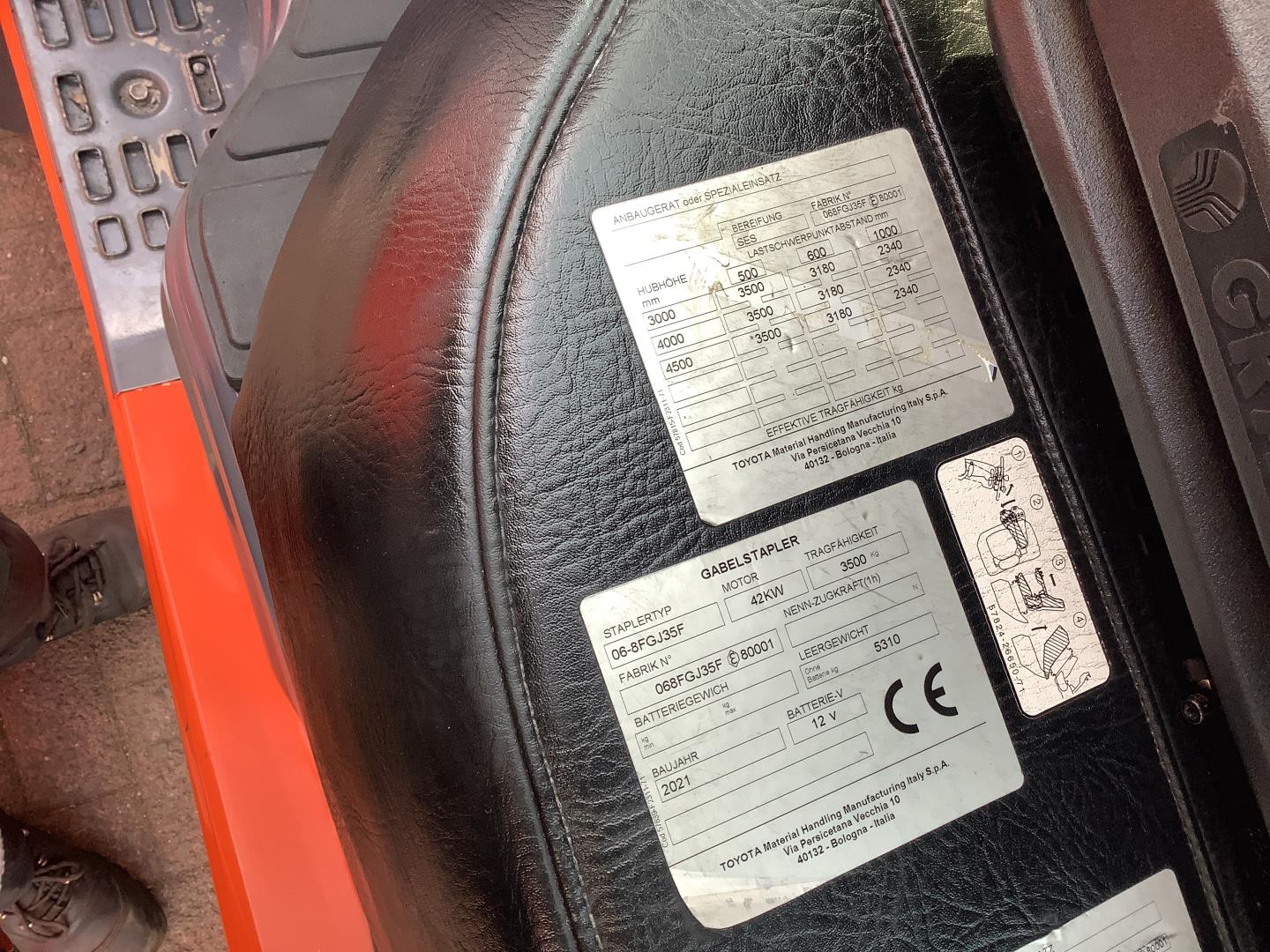 Toyota Gabelstapler Toyota Verbrenner Treibgasstapler <br>Toyota 06-8FGJ35F <br>Baujahr 2021 <br>Betriebsstunden 930 <br><br>Mietkauf 434,27 €/Monat 9 Toyota Verbrenner Treibgasstapler <br>Toyota 06-8FGJ35F <br>Baujahr 2021 <br>Betriebsstunden 930 <br><br>Mietkauf 434,27 €/Monat – Bild 9