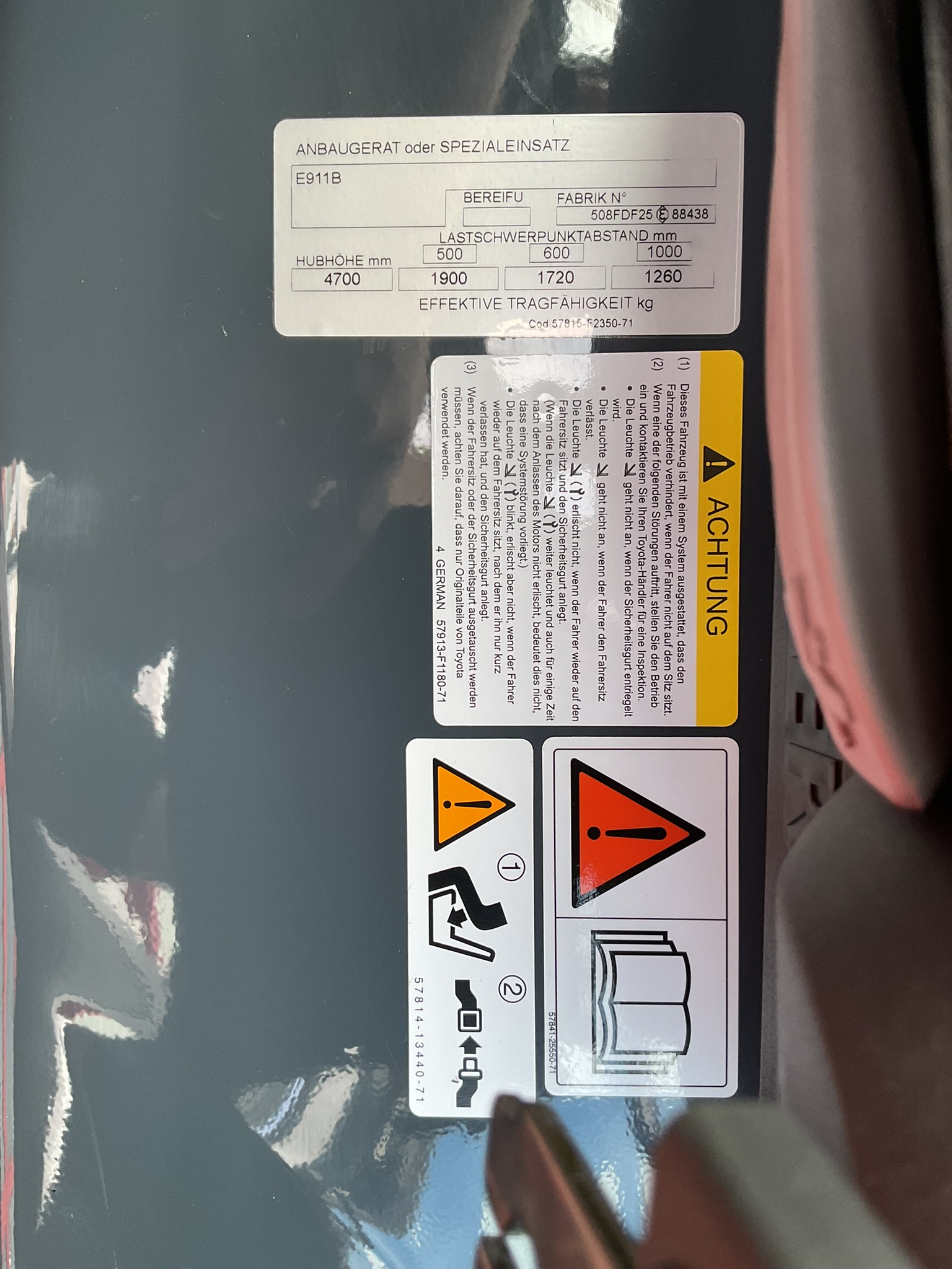 Toyota Gabelstapler Toyota Verbrenner Dieselstapler <br>Toyota 52-8FDF25 <br>Baujahr 2025 <br>Betriebsstunden 112 <br><br>Mietkauf 548,20 €/Monat 10 Toyota Verbrenner Dieselstapler <br>Toyota 52-8FDF25 <br>Baujahr 2025 <br>Betriebsstunden 112 <br><br>Mietkauf 548,20 €/Monat – Bild 10