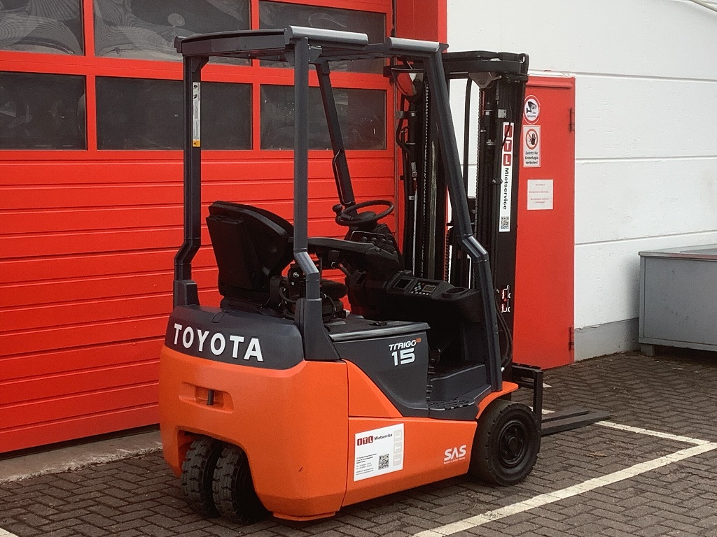 Toyota Gabelstapler Toyota Elektro 3-Rad Stapler <br>Toyota 8FBE15T <br>Baujahr 2020 <br>Betriebsstunden 4652 <br><br>Mietkauf 246,03 €/Monat 6 Toyota Elektro 3-Rad Stapler <br>Toyota 8FBE15T <br>Baujahr 2020 <br>Betriebsstunden 4652 <br><br>Mietkauf 246,03 €/Monat – Bild 6