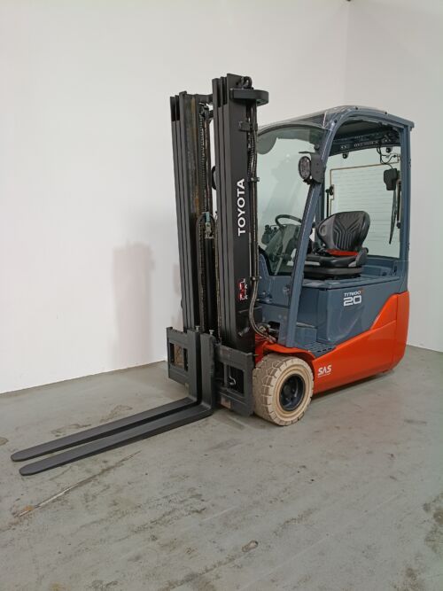 Toyota Gabelstapler Toyota Elektro 3-Rad Stapler <br>Toyota 8FBE20T <br>Baujahr 2020 <br>Betriebsstunden 4378 <br><br>Mietkauf 321,98 €/Monat 5 Toyota-Gabelstapler-59840 2011020669 1