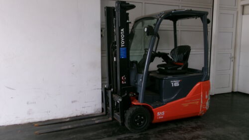 Toyota Gabelstapler Toyota Elektro 3-Rad Stapler <br>Toyota 8FBE16T <br>Baujahr 2021 <br>Betriebsstunden 3904 <br><br>Mietkauf 226,21 €/Monat 12 Toyota-Gabelstapler-59840 2103006722 1