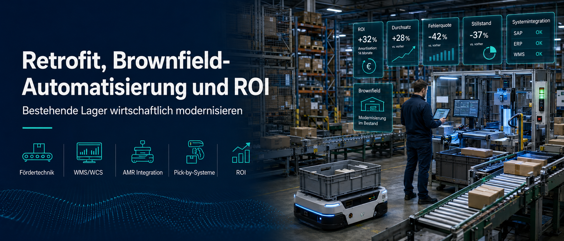 Retrofit, Brownfield-Automatisierung und ROI: Wie Sie Ihr bestehendes Lager wirtschaftlich modernisieren ITL Gabelstapler Konken Experte Automatisierung Intralogistik Stapler Retrofit, Brownfield-Automatisierung und ROI: Wie Sie Ihr bestehendes Lager wirtschaftlich modernisieren ITL Gabelstapler Konken Experte Automatisierung Intralogistik Stapler