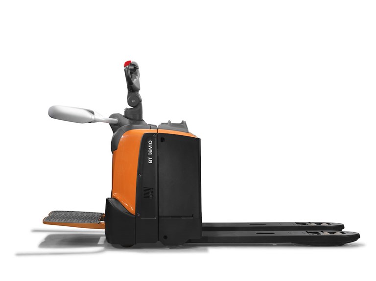 Toyota Gabelstapler Miete: Elektro-Niederhubwagen | 2,5 t mit Plattform 2 ITL Gabelstapler Mietstapler Elektro-Niederhubwagen 2,5t mit Plattform Seitenansicht