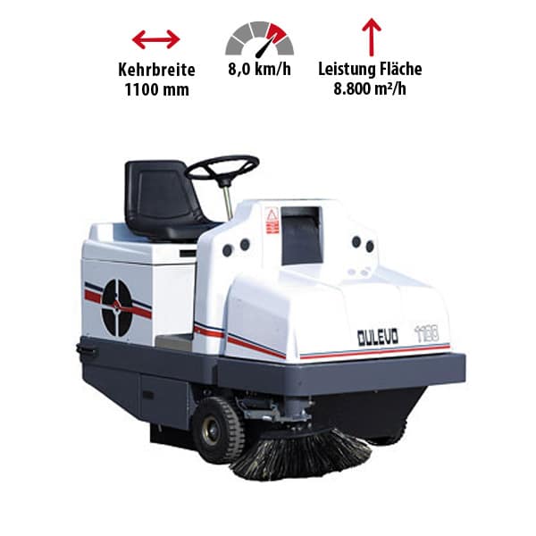 Toyota Gabelstapler Mieten: Industrie-Kehrmaschine | Kehrbreite 1100mm | Reinigungsfläche 8.800 qm/h 1 ITL Gabelstapler Mietstapler Industrie Kehrmaschine Dulevo Kehrbreite 1100mm